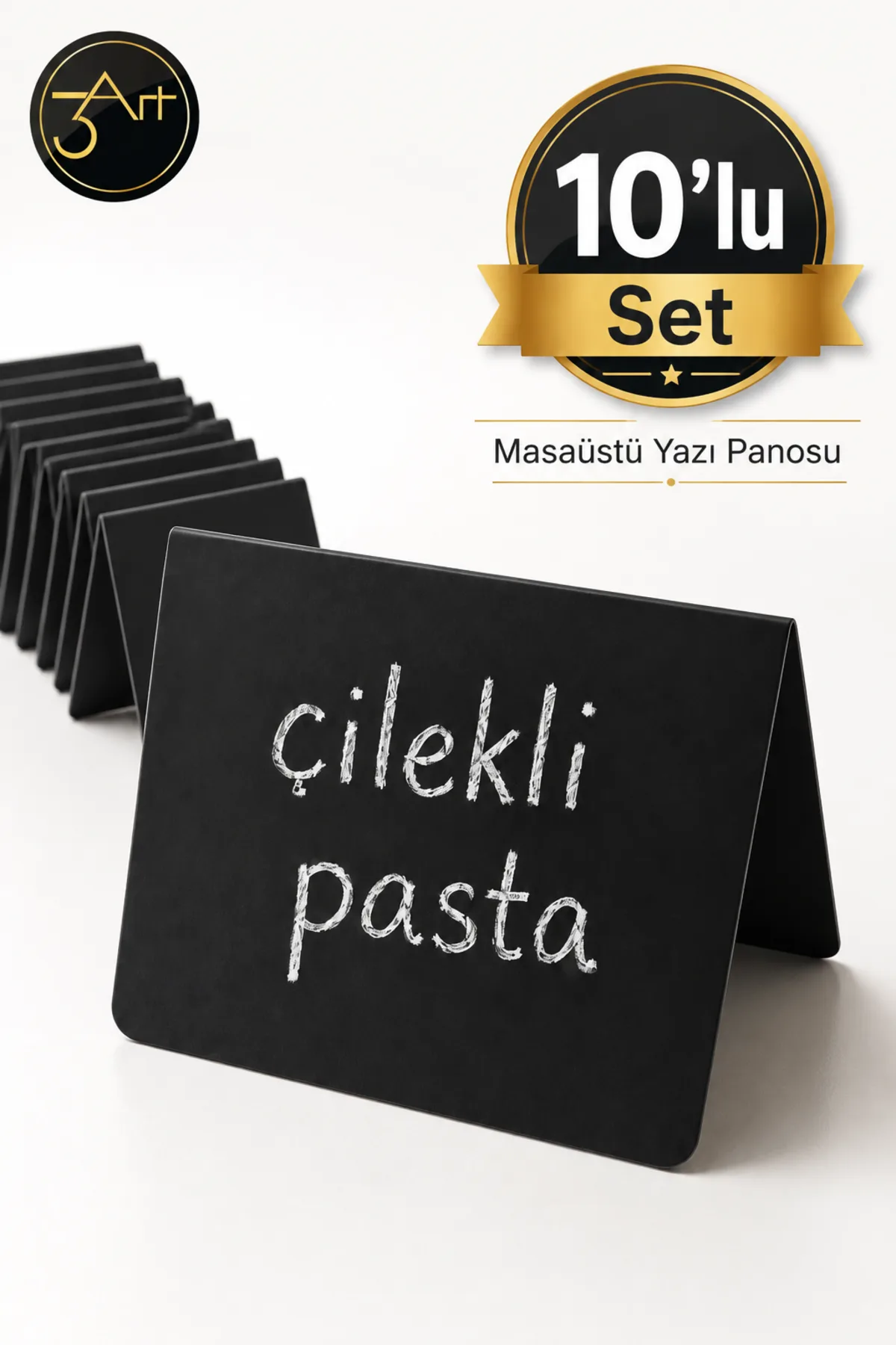Cafe Restoran Masaüstü Yazı Tahtası – Silinebilir Tebeşir Menü ve Fiyat Etiketi Standı